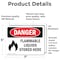 Signmission Flammable Liquids Stored Here Danger Sign, Vinyl Decal, 7in W x 5in L, 2PK OS-2PACK-DS-D-57-L-2012 - alternate 4